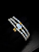 Chuỗi Moonstone quấn 3 mix charm túi tiền